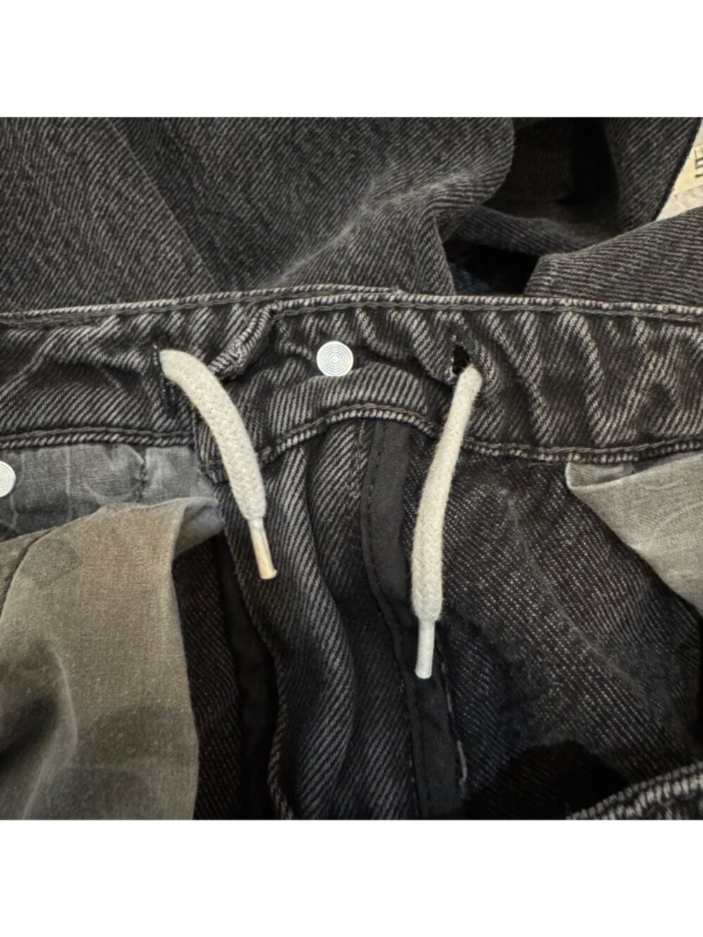 Empyre Men's Jeans Size 27 Black Acid Wash Y2K Skater Indie Casual Cropped - Picture 7 of 12